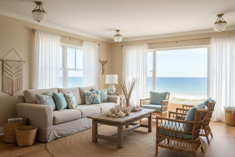 Coastal Living Room Decor