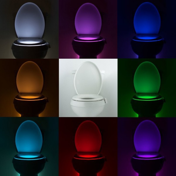 LED Toilet Seat Light with Dual Sensors and Waterproof