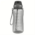 Large Capacity 2L Water Bottle with Straw and Time Marker