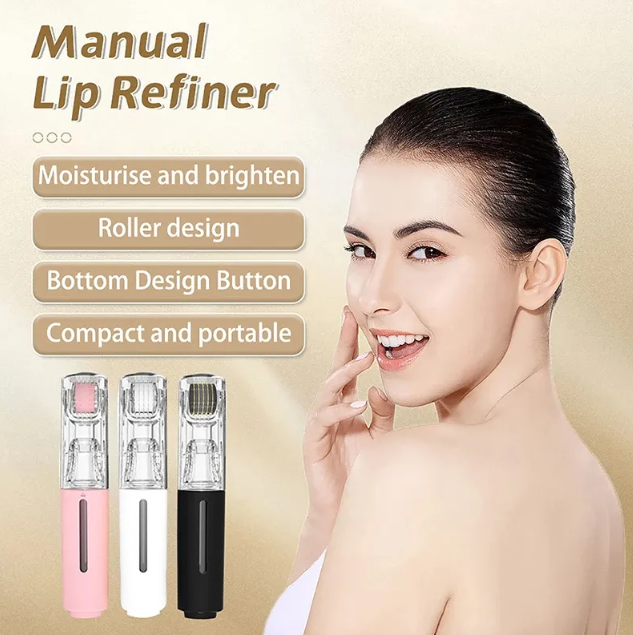 3-in-1 Microneedle Lip & Beard Growth Roller — Serum Applicator