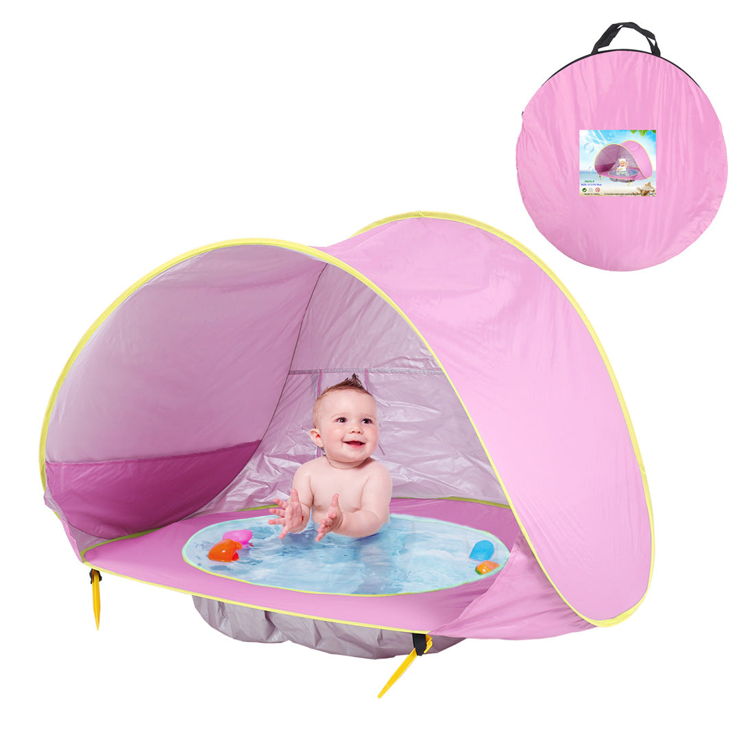 Automatic Pop-Up Kids Water Pool with Removable Tent
