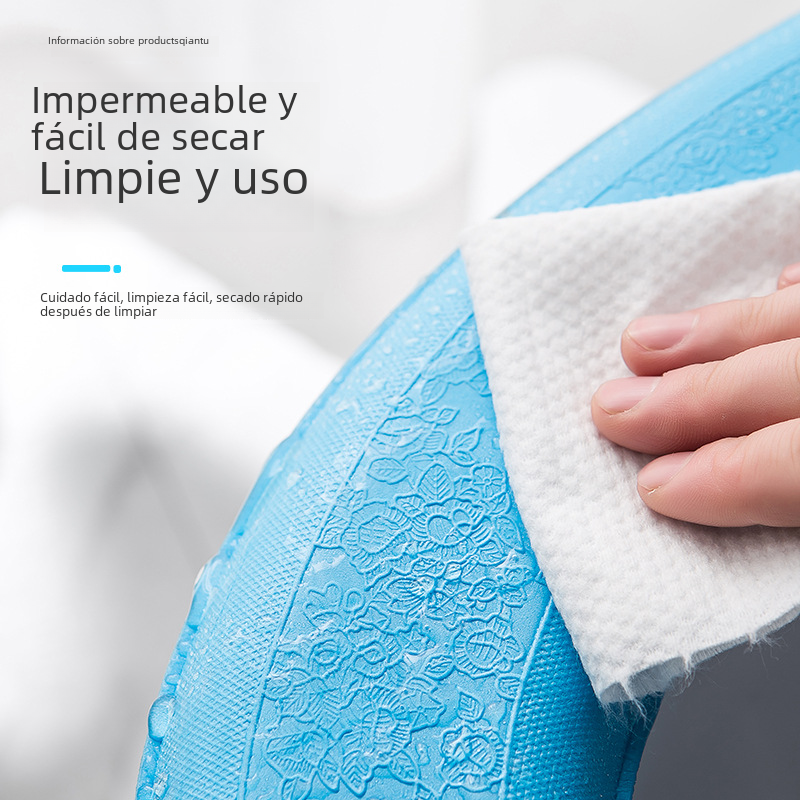 Thick EVA Waterproof Toilet Seat Cover, Adjustable Fit