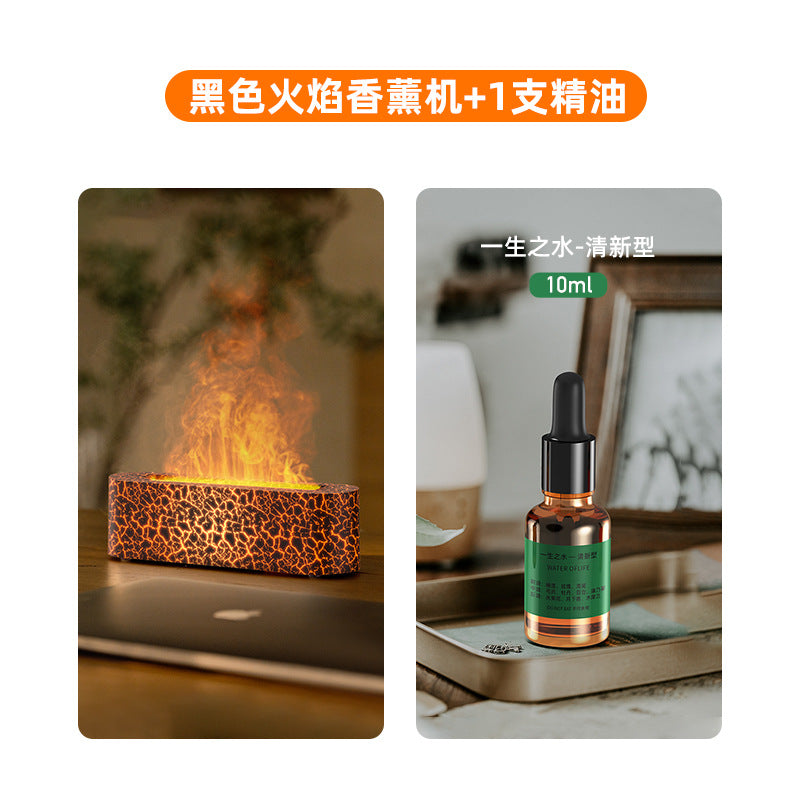 USB Aroma Diffuser with Colorful Flame Effect