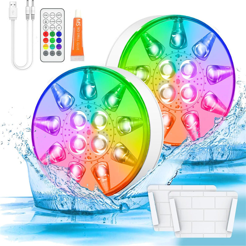 New USB Rechargeable LED Pool Light with Remote