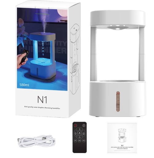 580ml Anti-Gravity Humidifier with Atmosphere Light