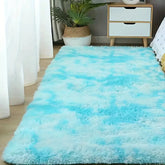 Soft fluffy shaggy rug from AquaHaven Decor with plush texture, ideal for bedroom and living room decor.
