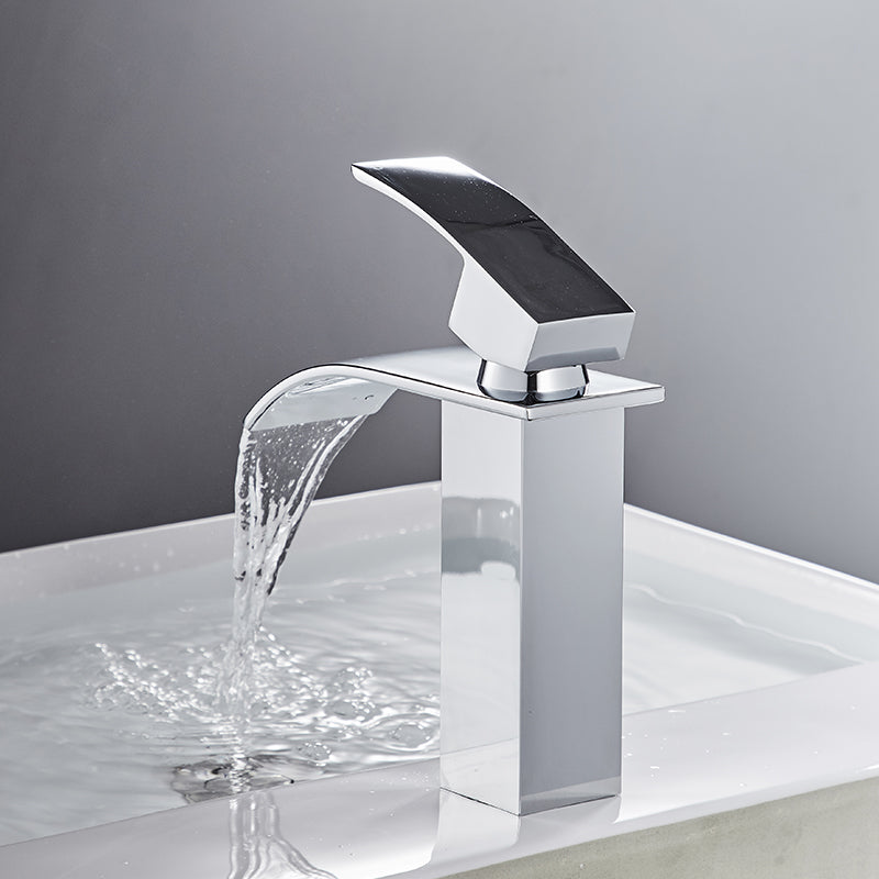 Waterfall Face Basin Faucet for Cold and Hot Water