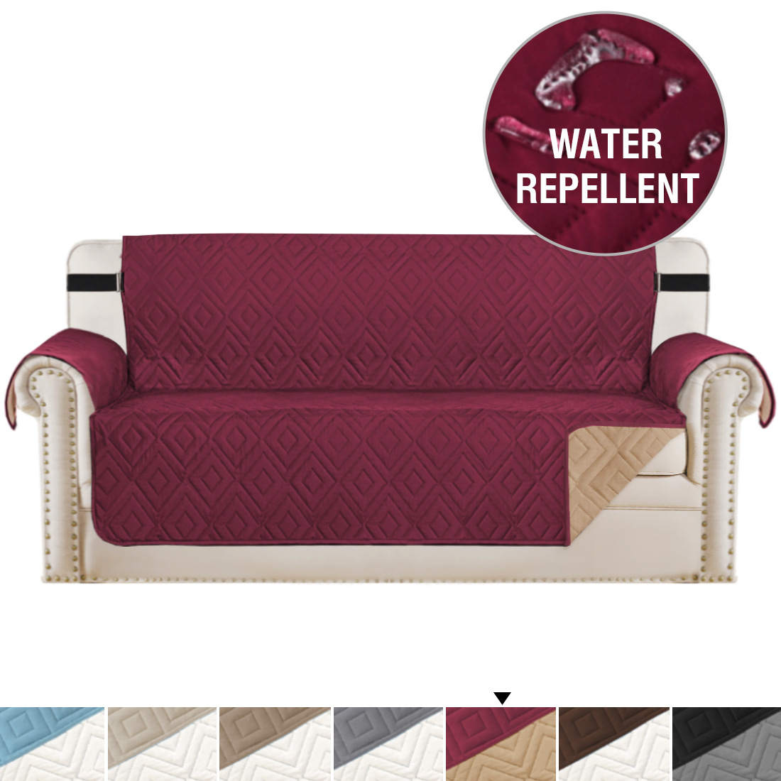 Waterproof Velvet Sofa Cover with Non-Slip Design (One Set)