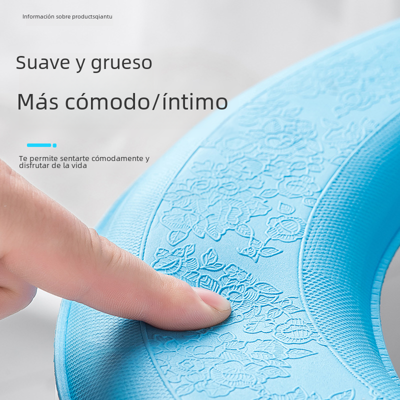 Thick EVA Waterproof Toilet Seat Cover, Adjustable Fit