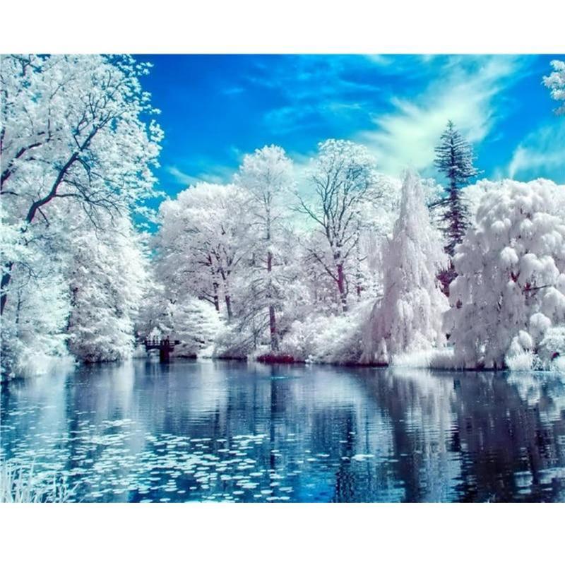 Winter Landscape Diamond Painting Scenic Art
