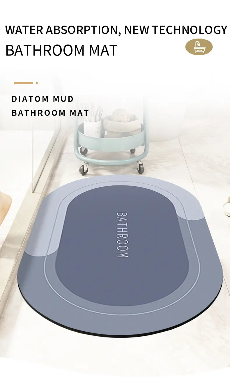 Absorbent Non-slip Diatom Mud Toilet Floor Mat