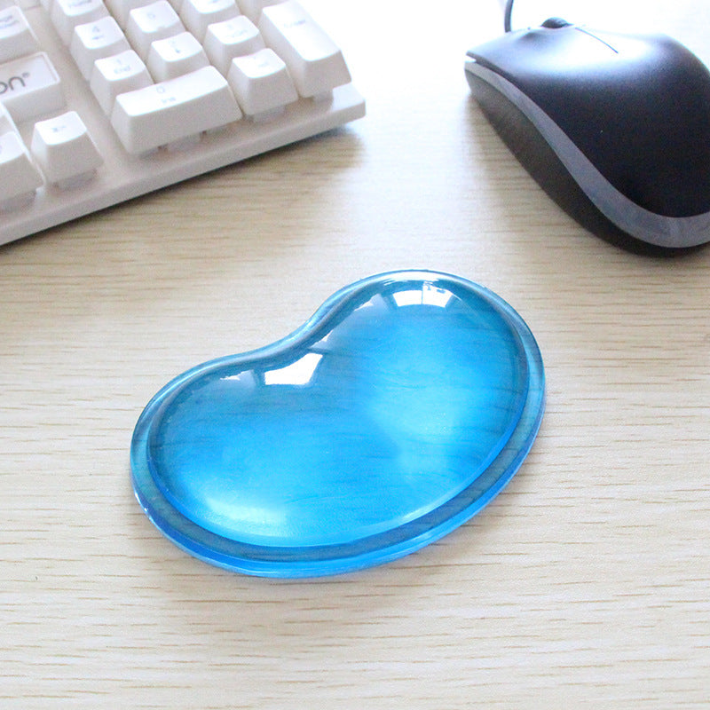 Heart-Shaped Crystal Silicone Wrist Mouse Pad for Office
