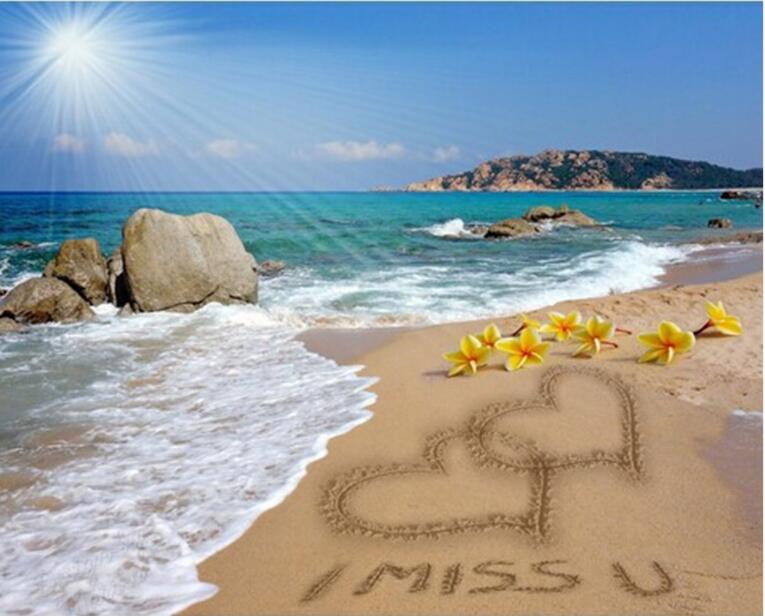 "Heart I Miss You Diamond Painting Wall Decor"