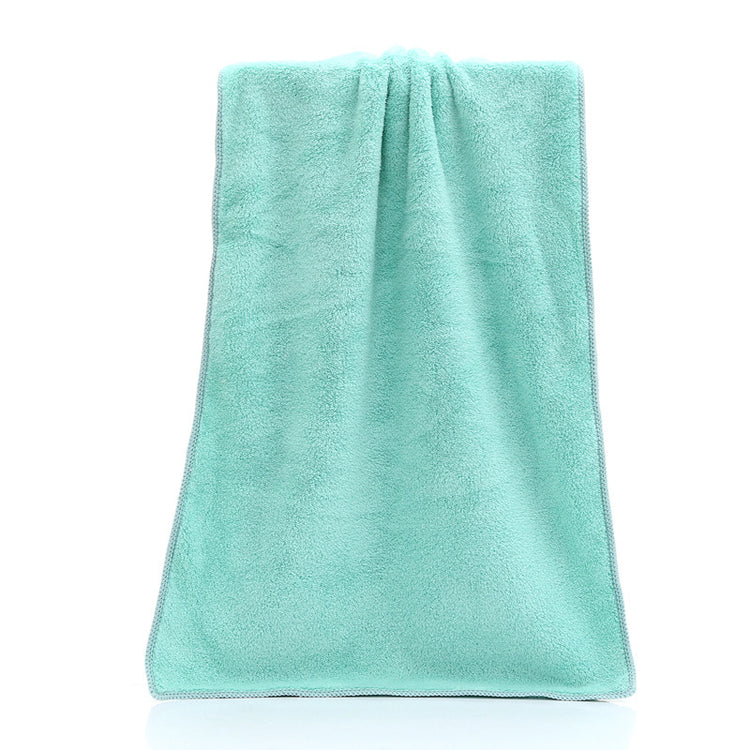 AquaHaven Decor coral fleece microfiber towels for beauty gifts, 35x75cm, soft and plush, shown folded on a white background.