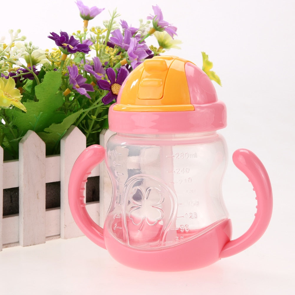 280ml Children's Training Straw Cup - Horn Shape