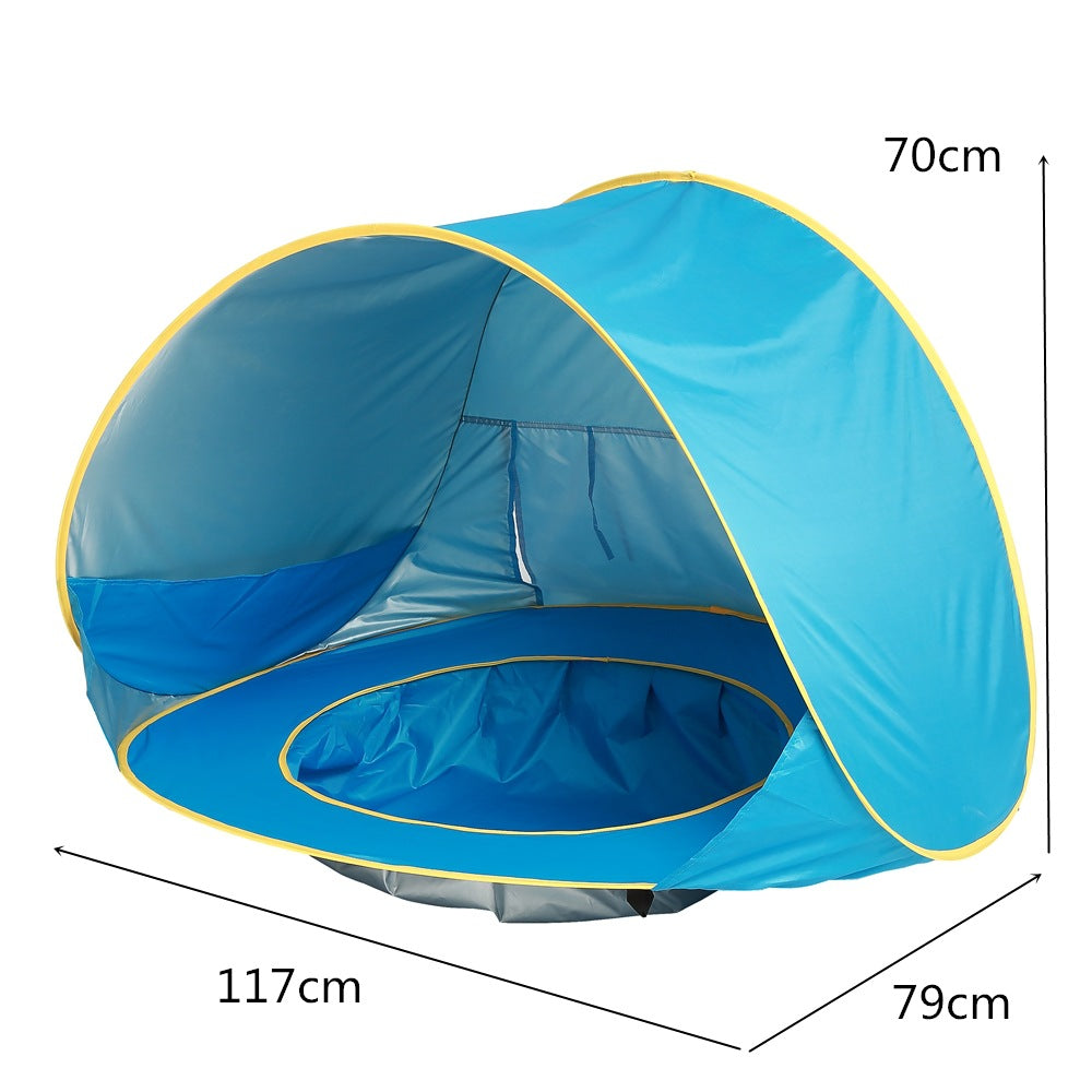 Automatic Pop-Up Kids Water Pool with Removable Tent