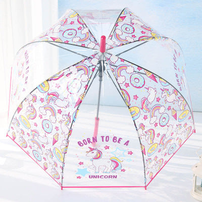 Unicorn Transparent Umbrella for Kids and Adults