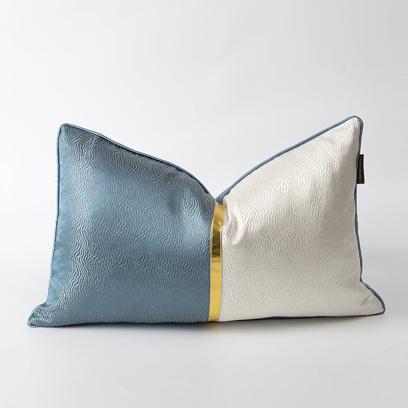 Blue and White Patchwork Cushions for Sofa Decor