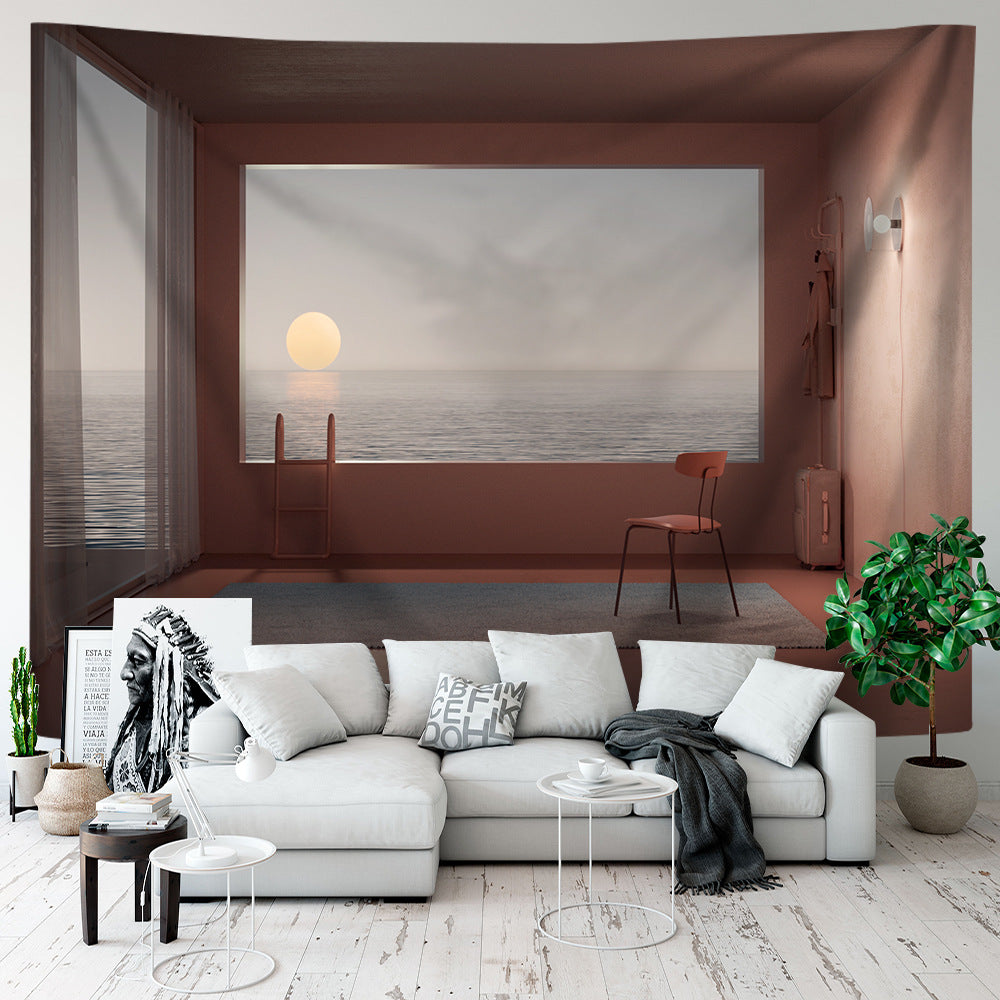 Fresh Scenic Printed Fabric for Room Makeover Background
