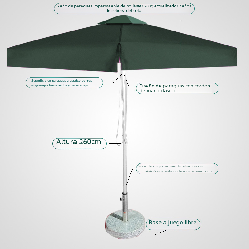Outdoor Square Umbrella 2x2 Commercial Advertising Canopy