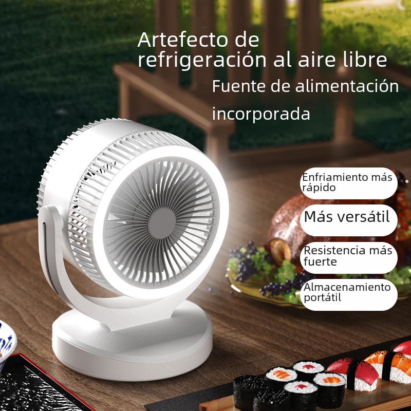 New Desktop Wall-Mounted Silent Fan with Light