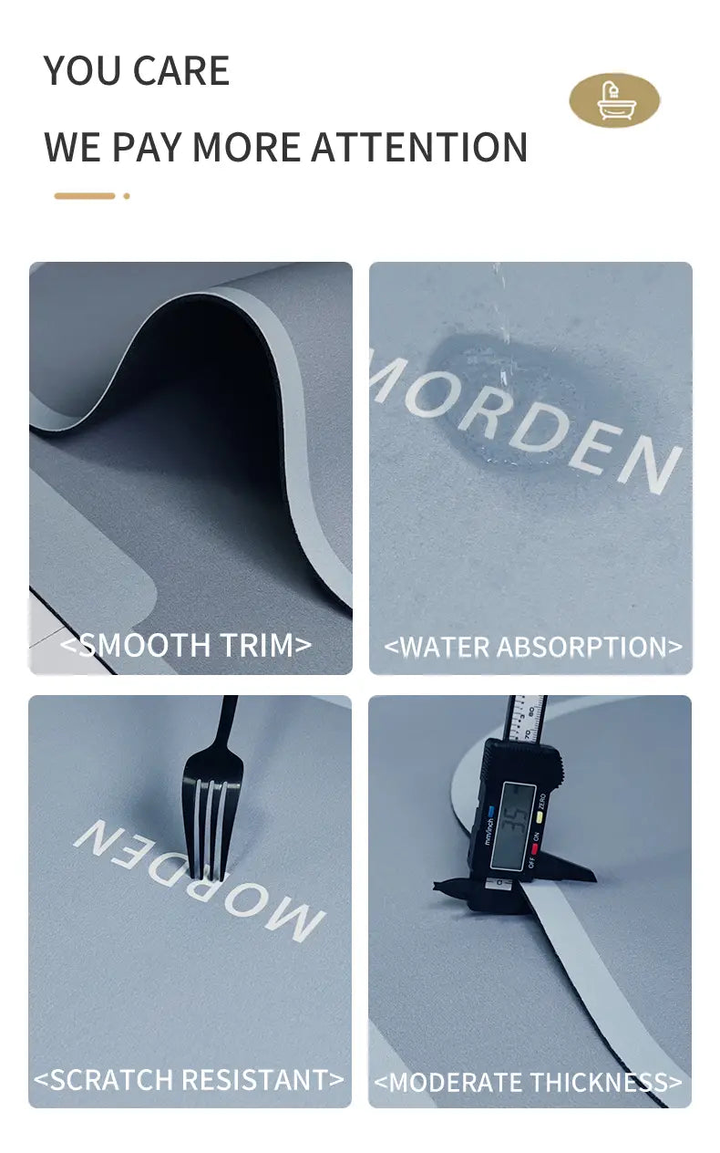 Absorbent Non-slip Diatom Mud Toilet Floor Mat