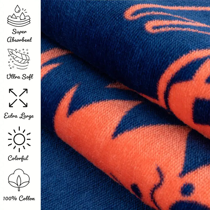 Blue Lobster Microfiber Beach Towel for Kids and Adults