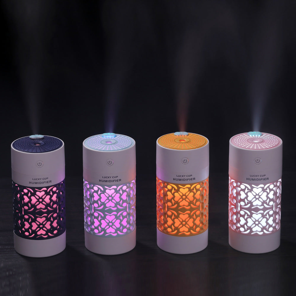 Mini 3-in-1 Fan Night Light USB Humidifier Aroma Diffuser
