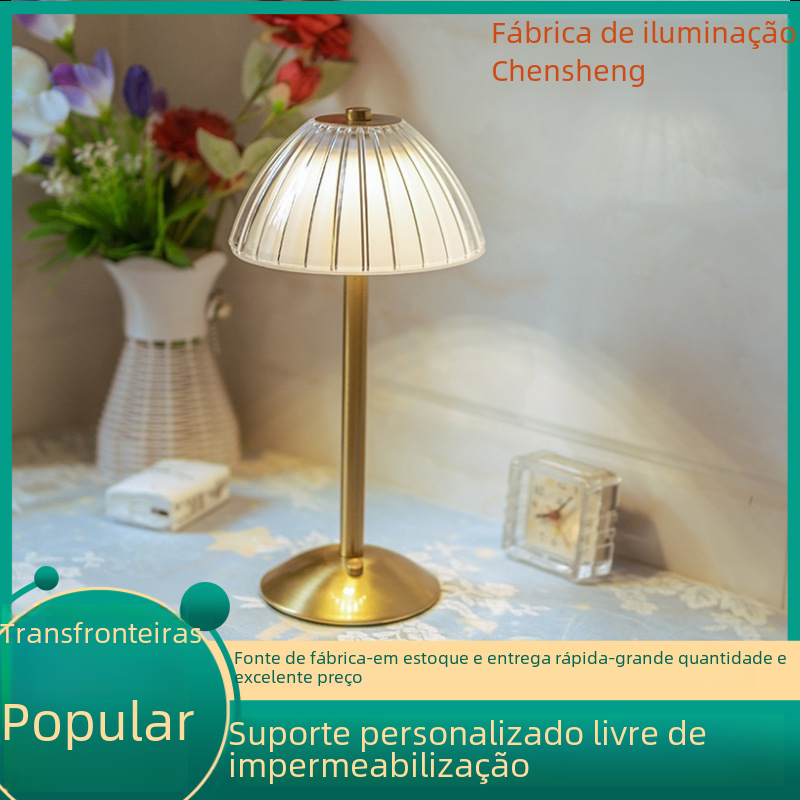 2023 Metallic LED Crystal Touch Table Lamp for Home