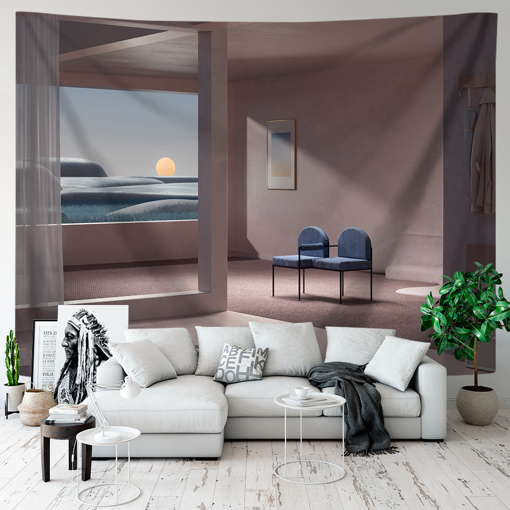 Fresh Scenic Printed Fabric for Room Makeover Background