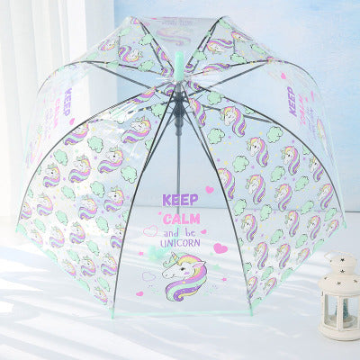 Unicorn Transparent Umbrella for Kids and Adults