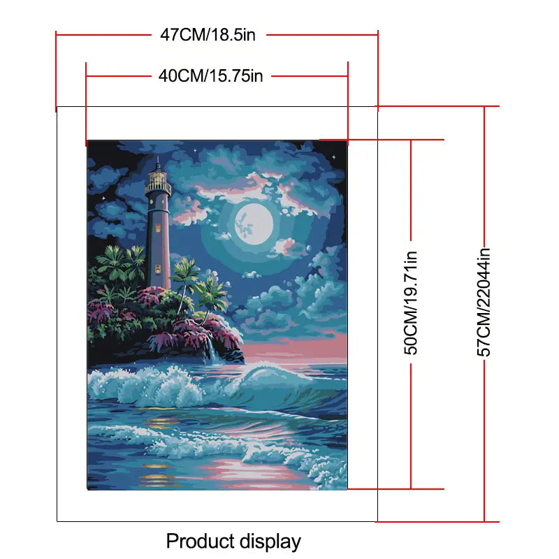 Digital Oil Painting Set - Moonlight Island for All