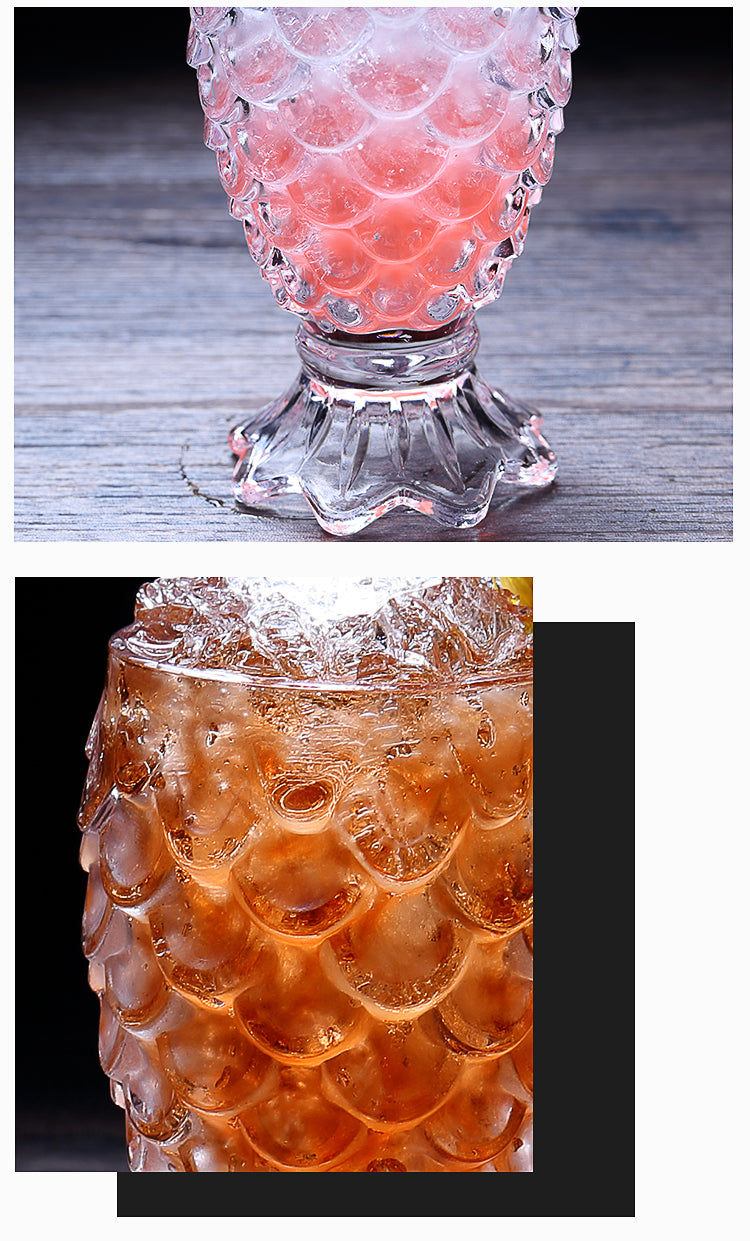 Mermaid Cup with Embossed Glass - Clear Juice Cup