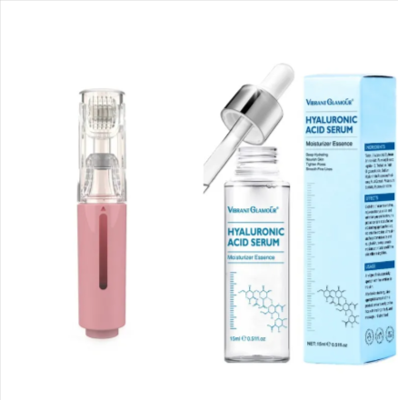 3-in-1 Microneedle Lip & Beard Growth Roller — Serum Applicator