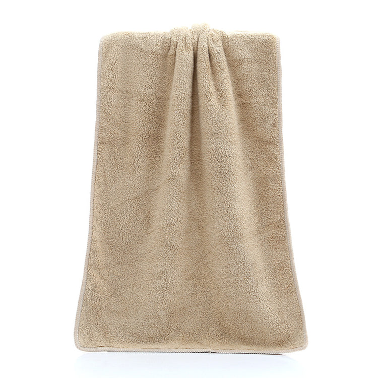 Coral fleece microfiber towel from AquaHaven Decor, 35x75cm, soft and plush for beauty and gift use.