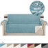 AquaHaven Decor waterproof velvet sofa cover with non-slip design, fitted on a modern sofa for protection and style.