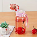 Portable Water Bottle with Bouncing Cover and Straw