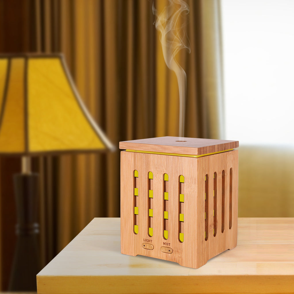 Bamboo Wood 200ML Aromatherapy Diffuser with LED Lights