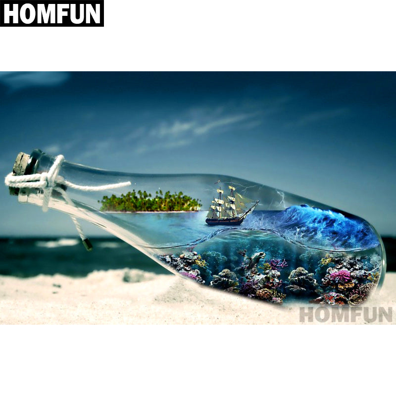 Drift Bottle Diamond Painting Decorative Artwork