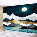 Abstract Marble Mountain Moon Tapestry for Home Decor