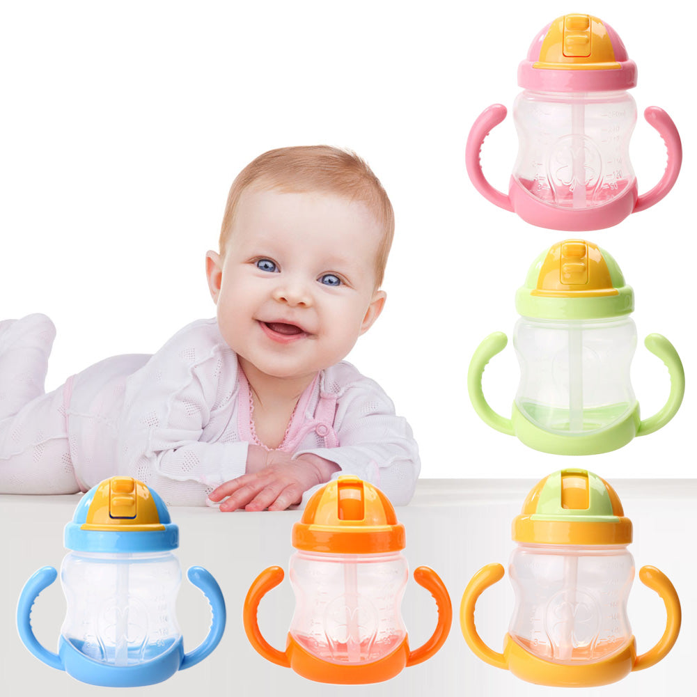 280ml Children's Training Straw Cup - Horn Shape