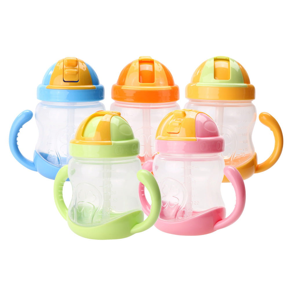 280ml Children's Training Straw Cup - Horn Shape