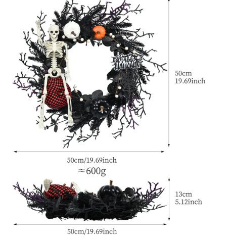 Halloween Wreath Decorations - Spooky Front Door & Wall Decor