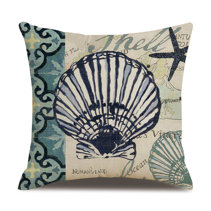 Ocean Theme Throw Pillow Cover — Coastal Decor for Home & Airbnb