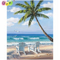 Coconut Tree Diamond Painting of Seaside Landscape