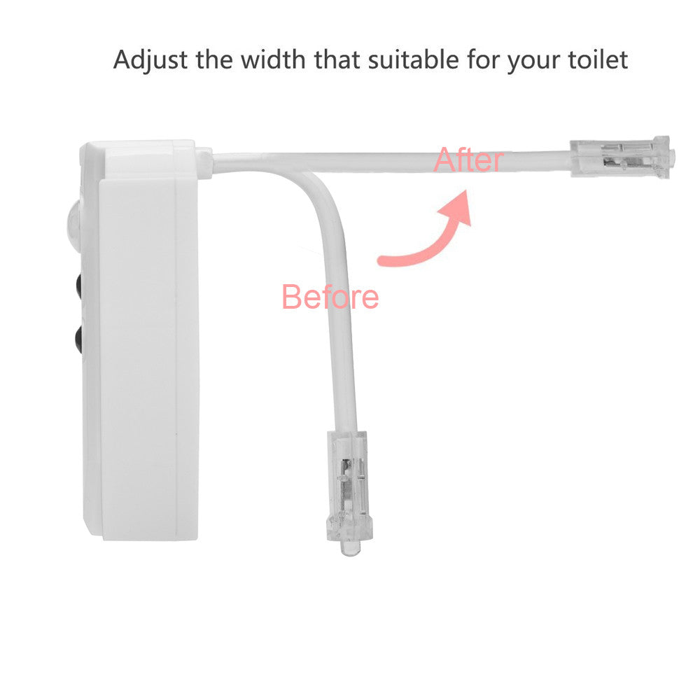 LED Toilet Seat Light with Dual Sensors and Waterproof