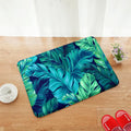 Palm Leaf Plush Non-Slip Bath Mat with Memory Foam