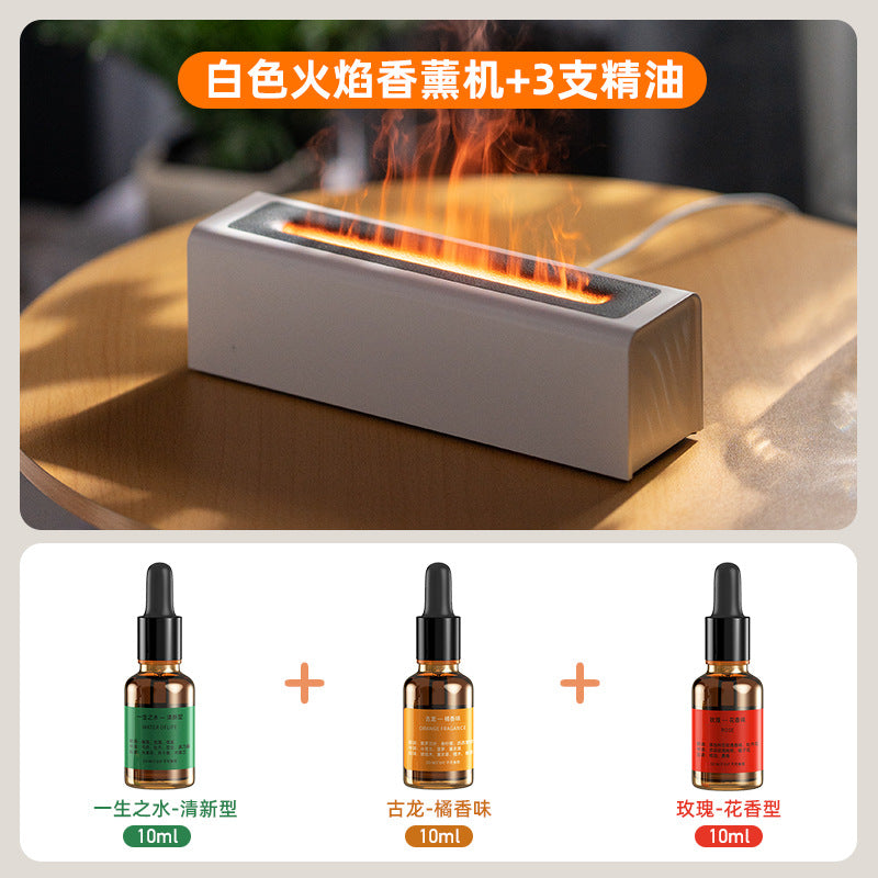 USB Aroma Diffuser with Colorful Flame Effect