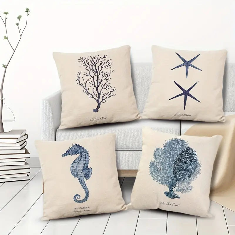 Linen Forest Fairy Tale Throw Pillow Cover for Home Decor