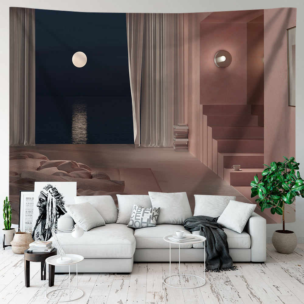 Fresh Scenic Printed Fabric for Room Makeover Background